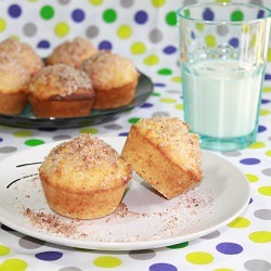 Raspberry Jam Donut Muffins - Recipe photo by bakingyummies