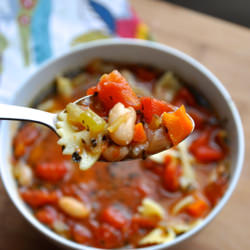 Vegan White Bean and Pasta Soup - Recipe photo by thetolerantvegan