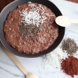 Chocolate-Coconut Chia Seed Pudding - Recipe photo by Miss Renaissance