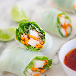 Jicama Spring Rolls - Recipe photo by a house in the hills