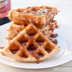 Pilsner Waffles with Caramel Sauce - Recipe photo by SheKnows Food Editor