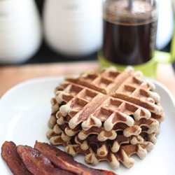 Banana Vanilla Bean Waffles - Recipe photo by honey and brie