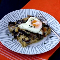 Polenta with Mushrooms and Egg - Recipe photo by mangotomato