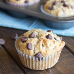 Buttermilk Chocolate Chip Muffins - Recipe photo by dinnersdishesanddesserts