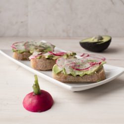 Radish and Avocado on Baguette - Recipe photo by BetterWithButter