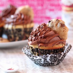Cookie Dough Cupcakes with Nutella - Recipe photo by gettingmyjustdesserts