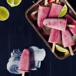 Strawberry, Coconut & Lime Icy Pops - Recipe photo by twoloves