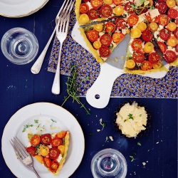 Heirloom Cherry Tomato Tart - Recipe photo by twoloves