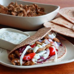Gyros with Tzatziki Sauce - Recipe photo by daringgourmet
