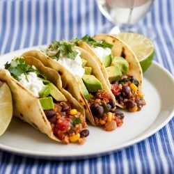 Quinoa Black Bean Corn Tacos - Recipe photo by cooking classy