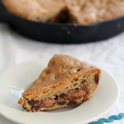 Mars Bar Stuffed Skillet Cookie - Recipe photo by thekitchenmagpie