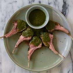 Lamb Lollipops with Mint Pesto - Recipe photo by acozykitchen