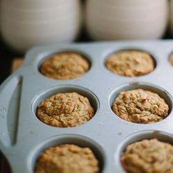 Roasted Banana Zucchini Muffins - Recipe photo by honey and brie