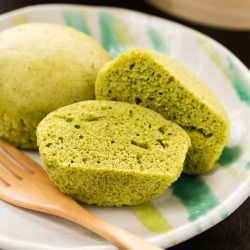 Green Tea Steamed Cake - Recipe photo by Just One Cookbook