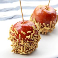 Pretzel Covered Caramel Apples - Recipe photo by littleaccidentsinthekitchen