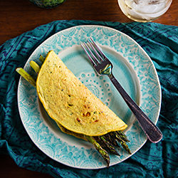 Chickpea Flour Omelets Asparagus - Recipe photo by goodneighbor