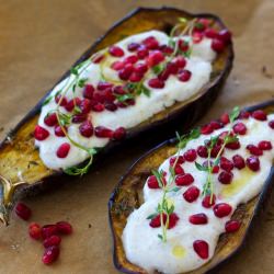 Eggplant with Buttermilk Sauce - Recipe photo by freshfromevaskitchen