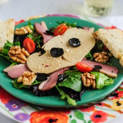 Foie Gras Salad - Recipe photo by flying fourchette