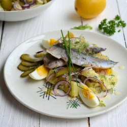 Pickled Herring & Potato Salad - Recipe photo by Lavender and Lovage