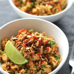 Thai Tofu Quinoa Bowls - Recipe photo by ChannelingContessa