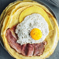 Pancakes with Eggs - Recipe photo by okuchnia