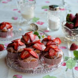 Strawberry Fair Yoghurt Cupcakes - Recipe photo by Lavender and Lovage