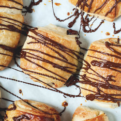 Homemade Chocolate Croissants - Recipe photo by thelittlewhitekitchen