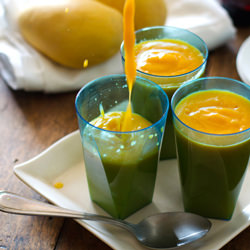 Papaya Mango Smoothie - Recipe photo by pinchofyum