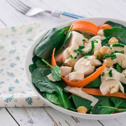 Hearts of Palm & Spinach Salad - Recipe photo by kitchentonirvana.com