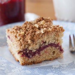 Coffee Cake with Rasperry Chia Jam - Recipe photo by freeeats