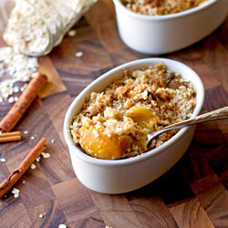 Peach Crisp - Recipe photo by The Midnight Baker