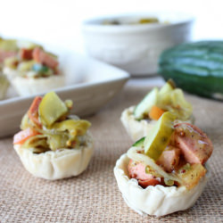 Bite Sized Chicago Dogs - Recipe photo by Whitney Bond