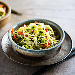 Zucchini Noodles Sesame-Peanut - Recipe photo by goodneighbor