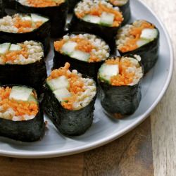 Easy Veggie Sushi Rolls - Recipe photo by inpursuitofmore