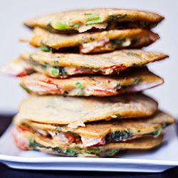 Spicy Chickpea Vegetable Pancakes - Recipe photo by calmmindbusybody