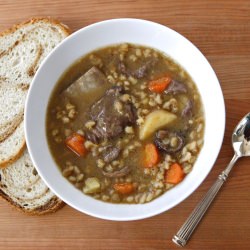 Duff Goldman’s Beef Barley Soup - Recipe photo by toriavey