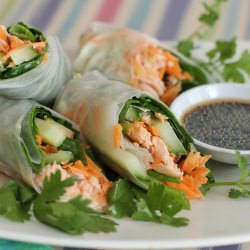 Spinach and Salmon Salad Rolls - Recipe photo by kitchen frau