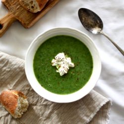 Watercress Soup with Goat Cheese - Recipe photo by minta