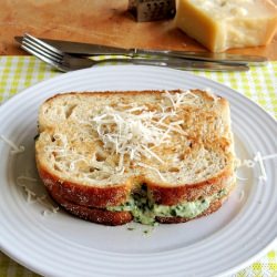 Spinach Sandwich Toasted in a Pan - Recipe photo by Vonzi