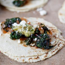 Swiss Chard and Onion Tacos - Recipe photo by sharedappetite