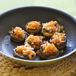 Mushrooms with Salmon - Recipe photo by Quimicococinero