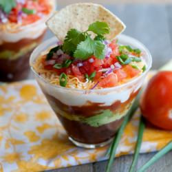 Mini 7 Layer Mexican Dip Cups - Recipe photo by SheKnows Food Editor