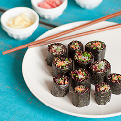 Quinoa Vegetable Rolls - Recipe photo by GoodFoodBlog