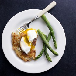 Rösti Potatoes with Poached Eggs - Recipe photo by saltandserenity