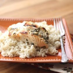 Lemony Garlic and Herb Halibut - Recipe photo by barefeetinthekitchen