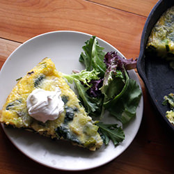 Leek and Parmesan Frittata - Recipe photo by heoyeahyum