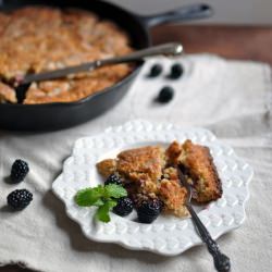 Blackberry Almond Skillet Cake - Recipe photo by Turntable Kitchen