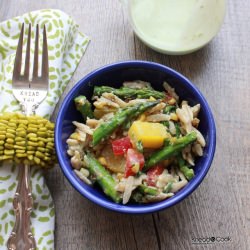 Orzo Salad w/Chobani Basil Dressing - Recipe photo by kneadtocook