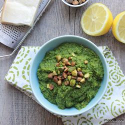 Kale Spinach Pistachio Pesto - Recipe photo by kneadtocook