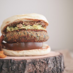 Five Ingredient Lentil Burger - Recipe photo by HMMessinger